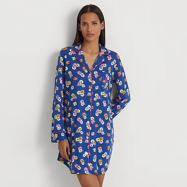 Floral Jersey Sleep Shirt - Ralph Lauren