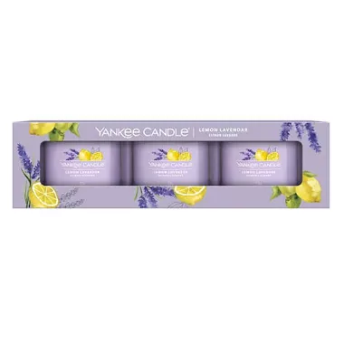 Lemon Lavender 3-Pack Filled Votives - geurkaarsjes